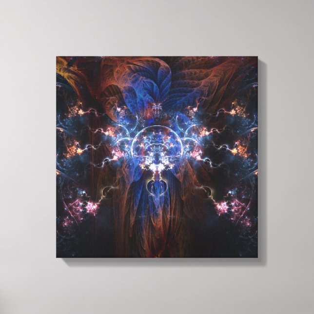 Asistente fractal en lienzo envuelto 16x16 (Anverso)