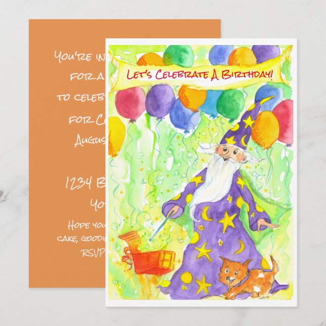 Asistente Invitación a la fiesta de cumpleaños de  (Anverso / Reverso)