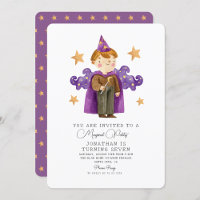 Asistente para magia de acuarela Invitación al cum