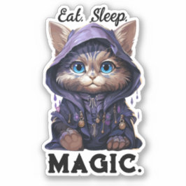 Asistente para Pegatina de gatos - "Comer. Duerme.