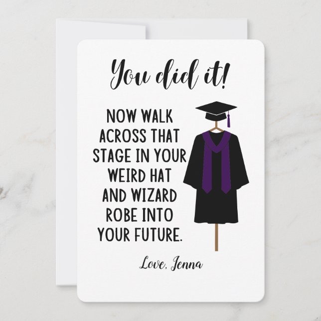 Asistente Robe y tarjeta de Personalizado divertid (Anverso)