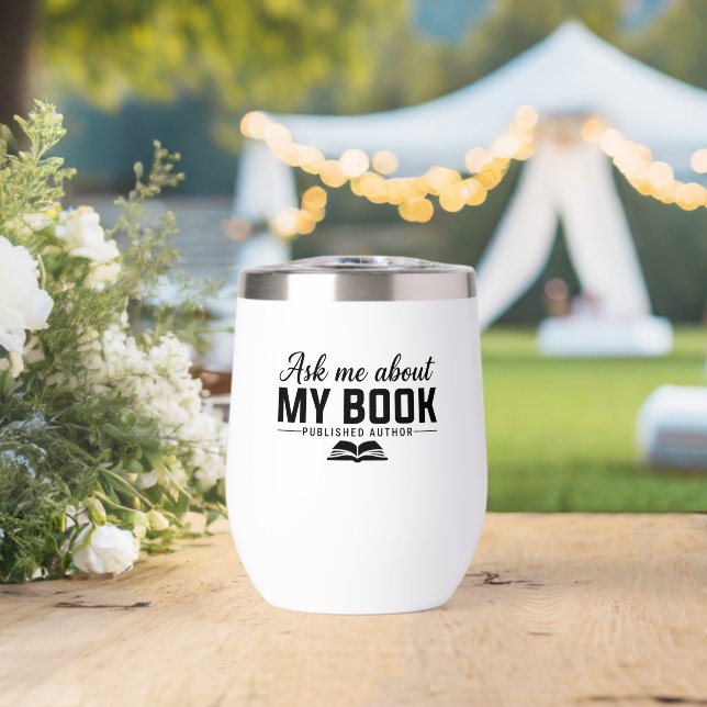 Ask Me About My Book Published Author Writer (Boda (girada))