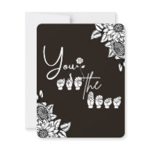 ASL "Eres el mejor" Tarjeta de agradecimiento plan