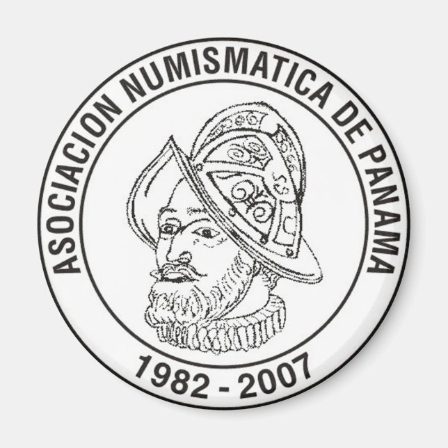 Asociación Numismática De Panamá imán (Frente)