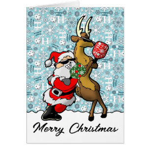 Asociados de la pelota de Navidades Santa y Reinde