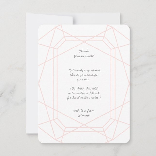 Asombrosa Gema Personalizada Tarjetas de agradecim (Anverso)