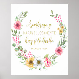 Asombrosa y maravillosamente Salmos 139 Póster