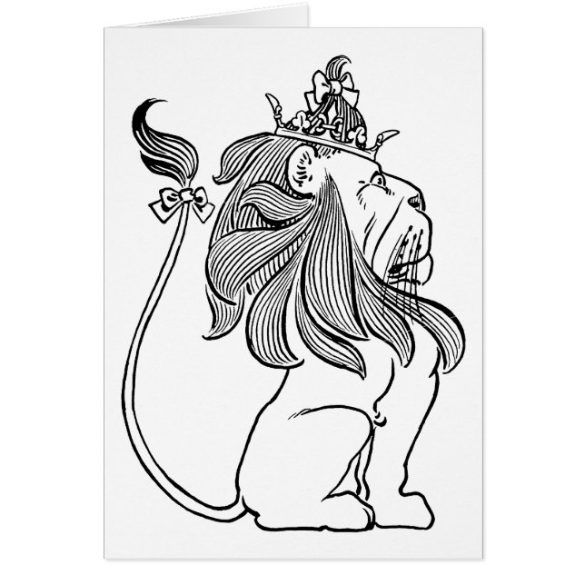 Asombroso Mago de Oz, León Cobarde con Corona (Frente)