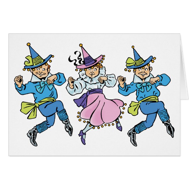 Asombroso Mago de Oz, Lindos Munchkins Bailarines! (Anverso (Horizontal))