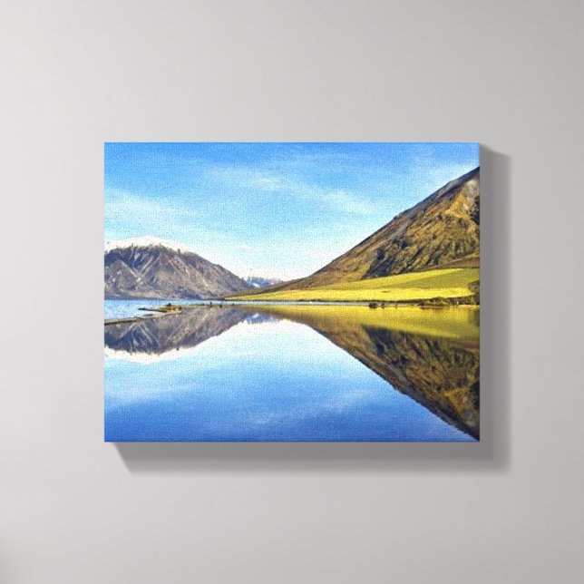 Asombroso paisaje montañoso arte en la pared (Anverso)