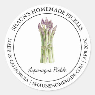 Asparagus Pickle Etiqueta moderna