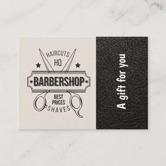 Aspecto de cuero de Barbershop Certificado de rega (Anverso)