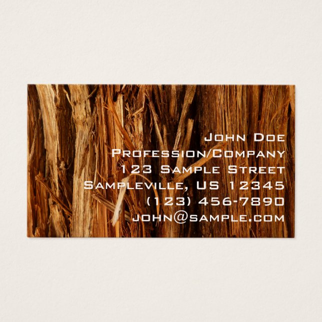 Aspecto de la corteza de madera con textura de ced (Frente)