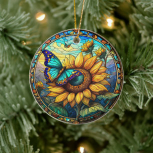 Aspecto de vidrio manchado con decoración de cerám