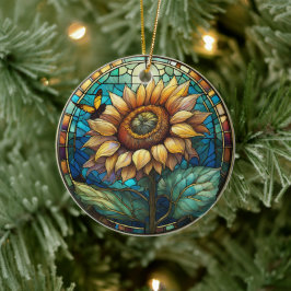 Aspecto de vidrio manchado con decoración de cerám