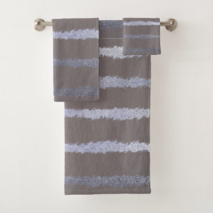 Aspecto metálico taupe gris de plata rayado