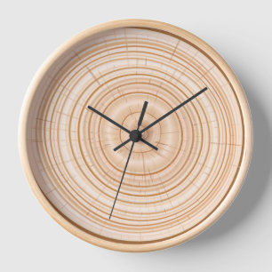 Aspecto natural- Reloj de pared- Anillos de árbol