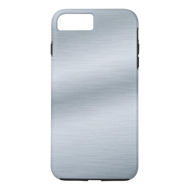 Aspecto plateado pincel Elegante Funda para iPhone (Reverso)