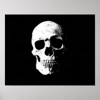 aspecto retro de arte pop de cráneo