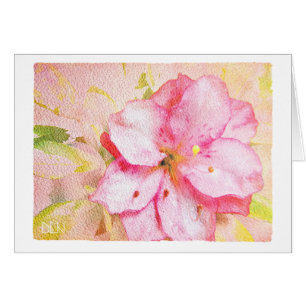 Aspecto rosa azalea/floral de arte/acuarela