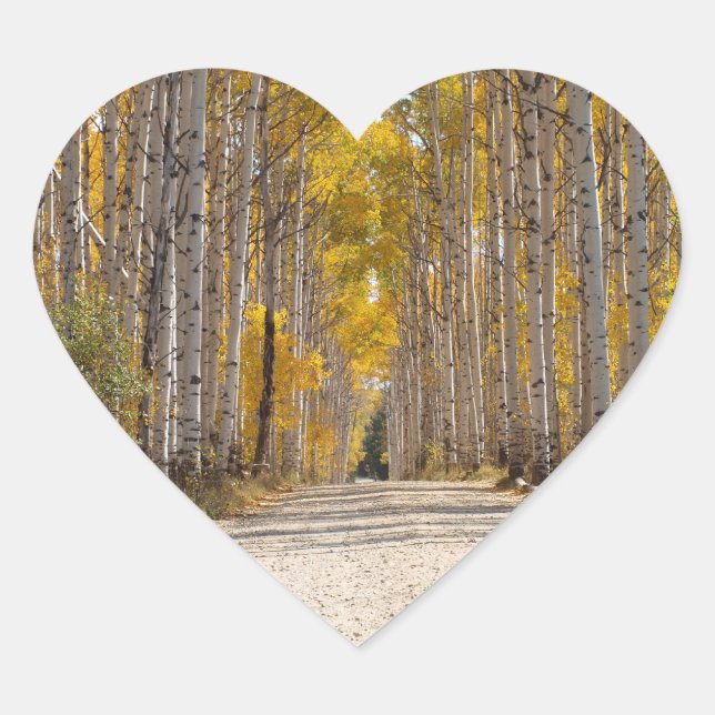 Aspen AlleyHeart Shaped Pegatina (Anverso)