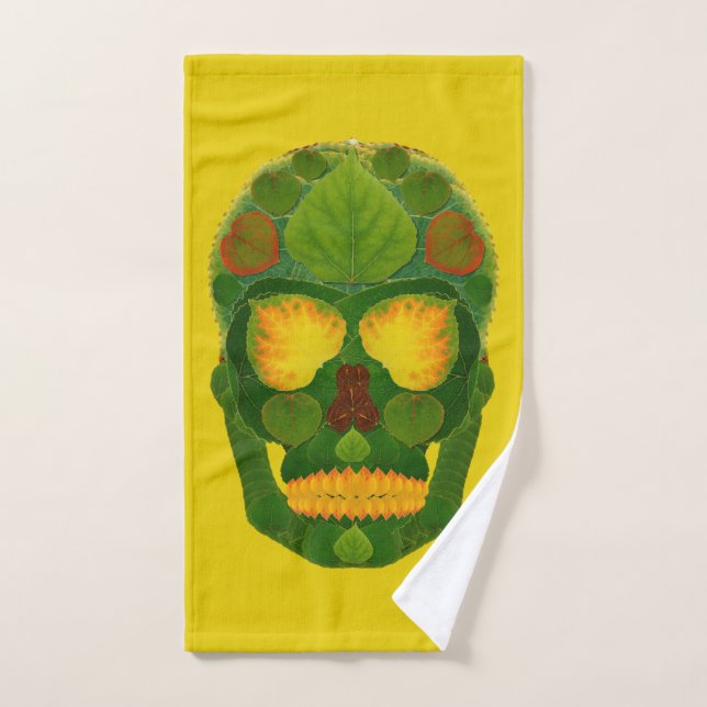 Aspen Leaf Skull 9 (Toalla de mano)
