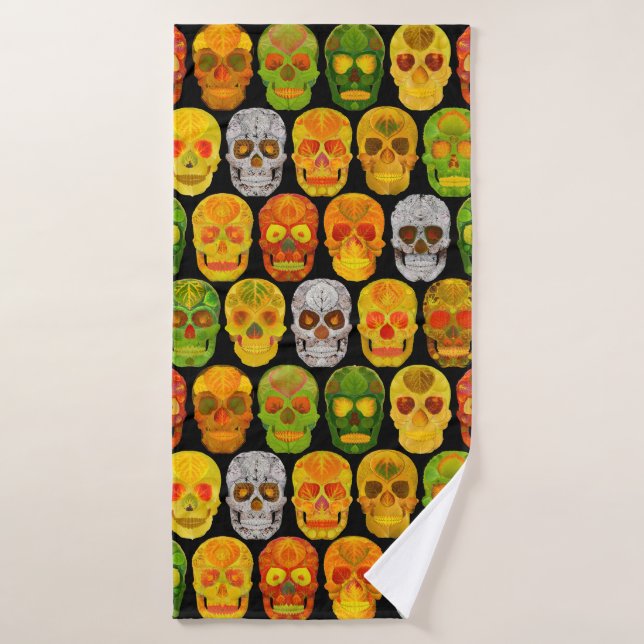 Aspen Leaf Skulls sin fisuras patrón 2018 (Toalla de baño)