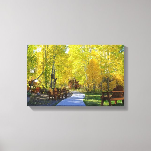 "Aspen Walkway", Otoño, Lienzo envuelto (Anverso)