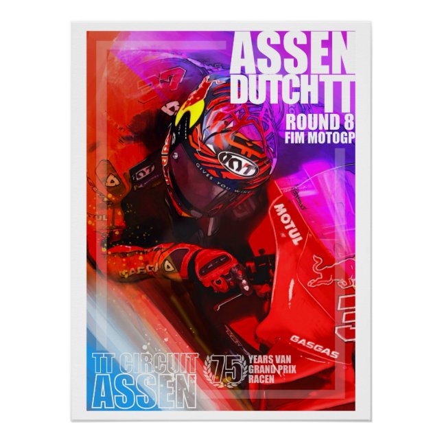 Assen, poster holandés de TT por Murraymoto (Anverso)