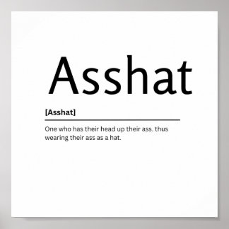 Asshat Dictionary Cita divertida Imprimir arte
