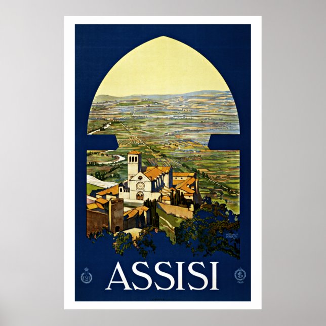 Assisi Italia - Posters de Viajes Vintage (Frente)