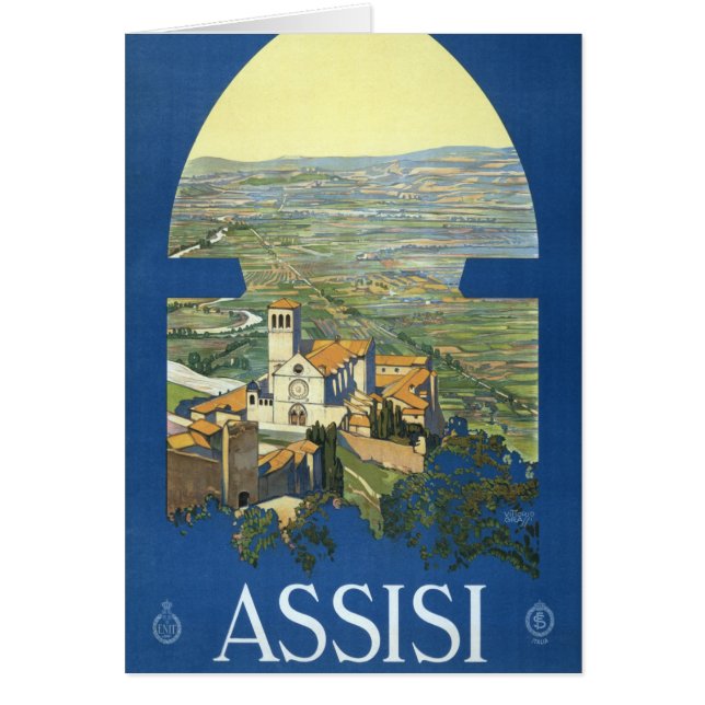 Assisi Italia Viajes de época Arte Francesco Basíl (Frente)