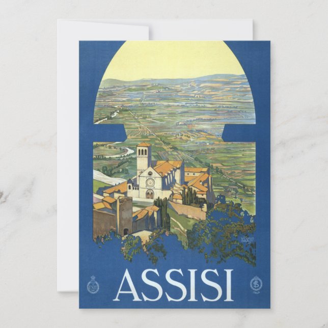 Assisi Italia Viajes de época Arte Francesco Basíl (Anverso)