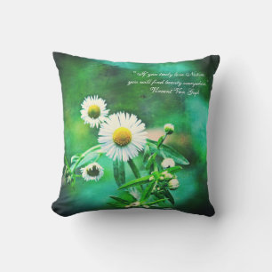 Asters Green Glow Outdoor Cojín decorativo