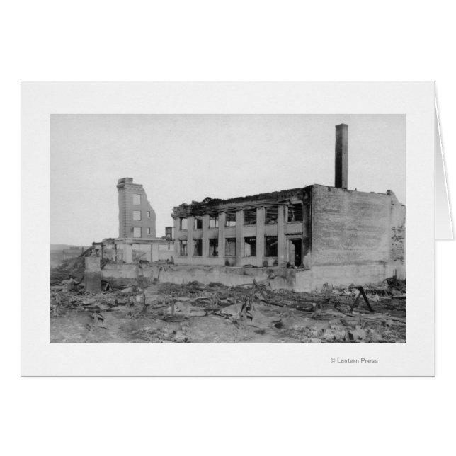 Astoria, Oregon Fire View of Astoria National. Ban (Anverso (Horizontal))