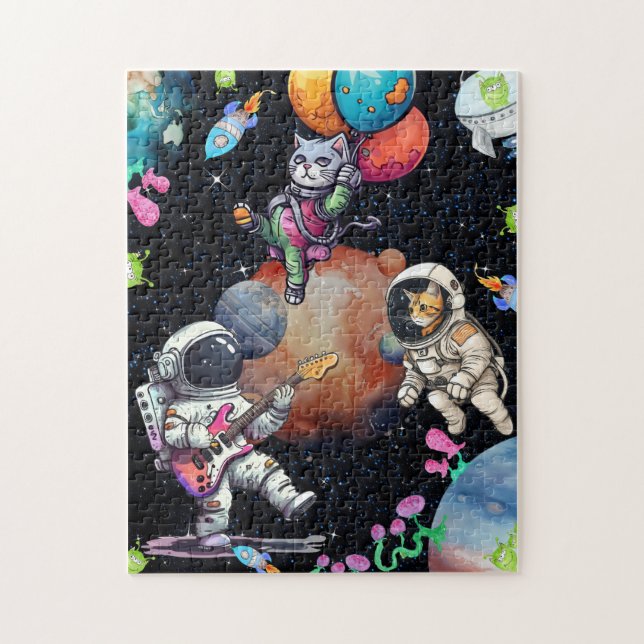 Astro-miau Cantando En El Universo Rompecabezas (Vertical)