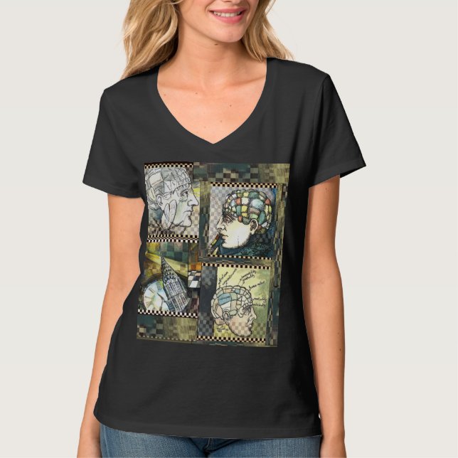 "Astrolabio 23" camiseta con cuello de pico nana (Anverso)