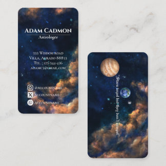 Astrologer tarjeta de visita artística celestial c