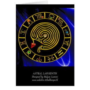 Astrología CARÁCTICA ASTRAL LABYRINTH GOLD ZODIAC