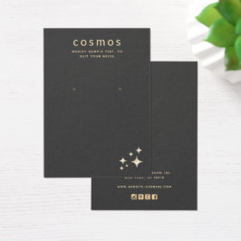 Astrología Gold Stars Añadir logotipo Tarjeta de v