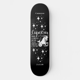 Astrología Patineta Negra con símbolo Capricorn
