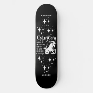 Astrología Patineta Negra con símbolo Capricorn