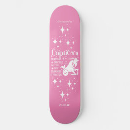 Astrología Patineta rosa con símbolo de Capricorni