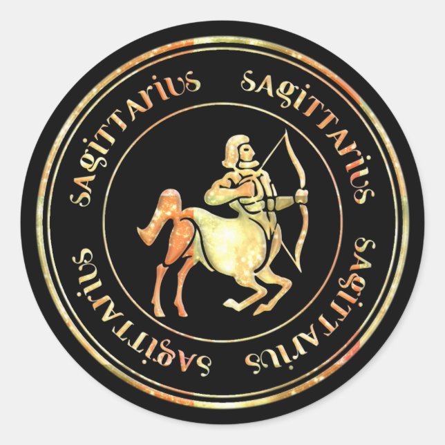 Astrología Sagittarius Zodiac d1 Pegatinas 3 (Anverso)