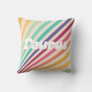Astrología Tauro Zodiac Arcoiris Retro Almohada re