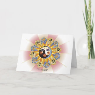 Astrología Yin Yang Tarjetas de felicitación
