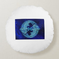 Astrología/Zodiac - Cojín decorativo redondo - Pis