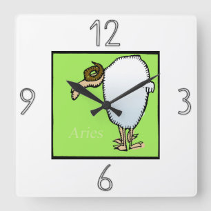 Astrología Zodiac Rótulo Aries Reloj de pared