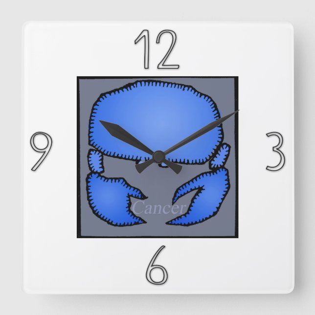 Astrología Zodiac Rótulo Cáncer reloj de pared (Anverso)