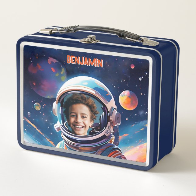 Astronaut Deep Space Sky Planets Photo Kids Gift  (Anverso)